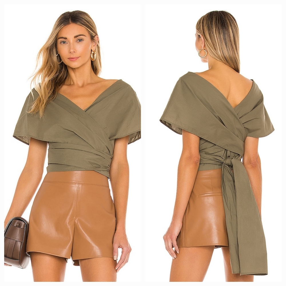 L'Academie The Fantasia Top in Olive Green